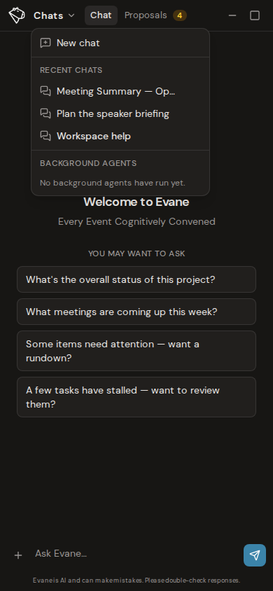 AI conversation list on mobile