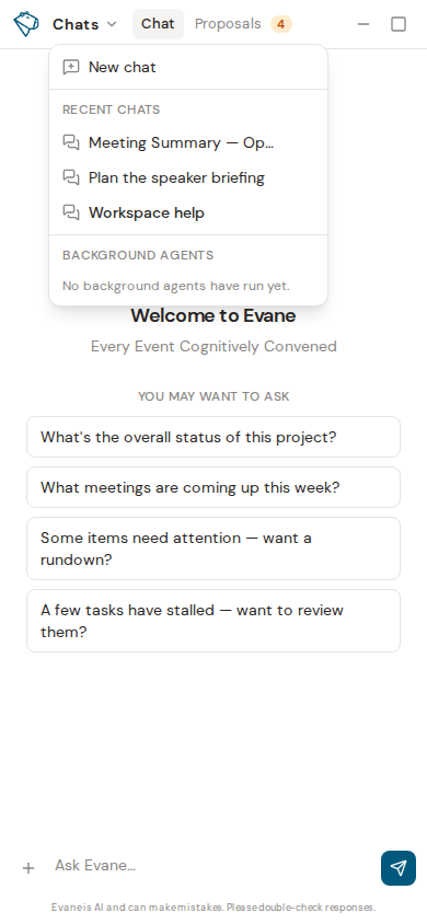 AI conversation list on mobile