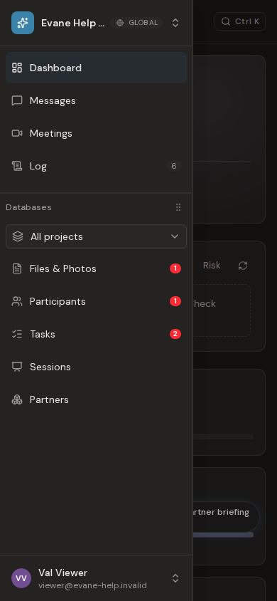 Workspace navigation drawer on mobile