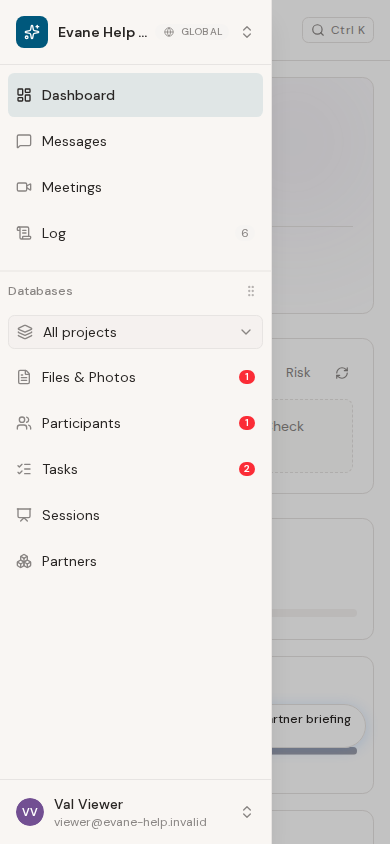 Workspace navigation drawer on mobile