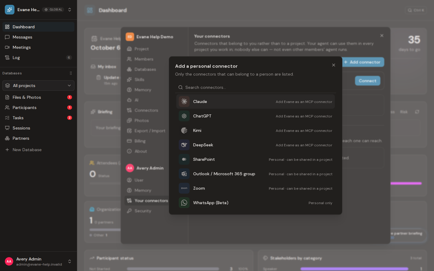 Connect a Google Drive folder in Evane