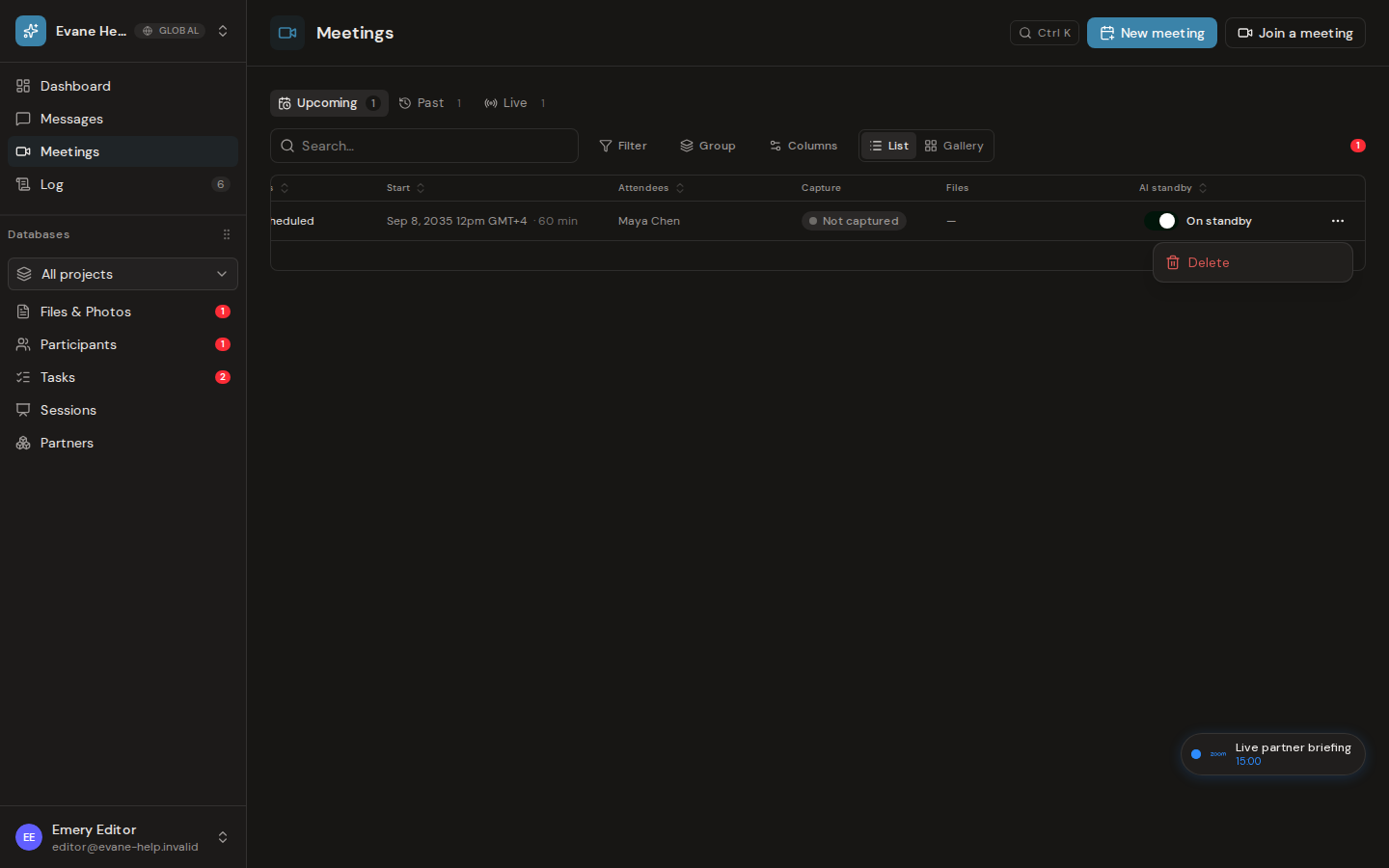 Meeting Bot cannot join or status is delayed in Evane