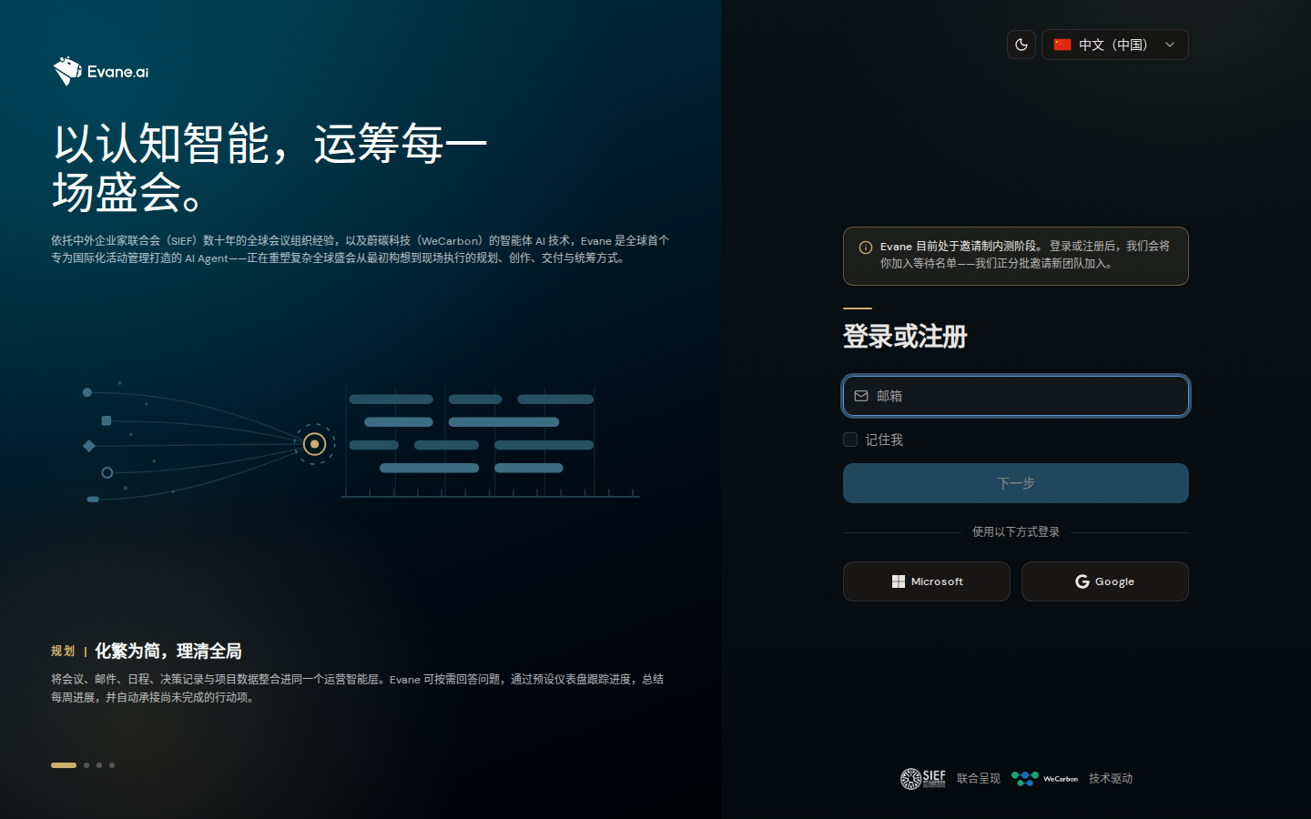 Evane 中的登录 Evane